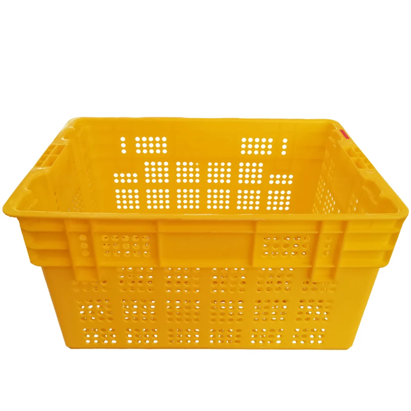 Промышленная сверхпрочная пластиковая коробка из полиэтилена высокой мощности вентилируемые пластиковые ящики для овощей и фруктов штабелируемые сетчатые транспортировки