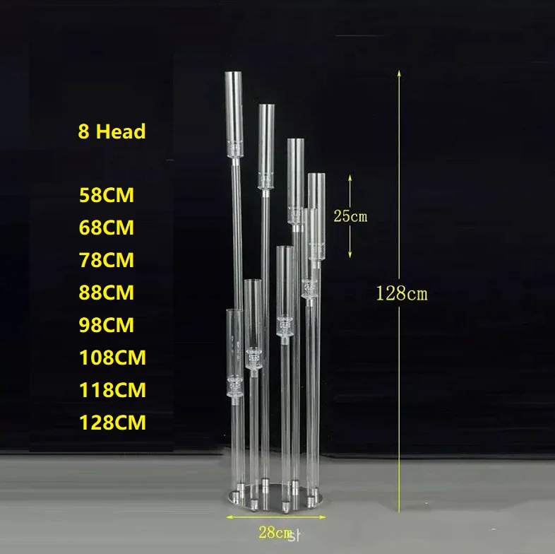Прозрачный акриловый подсвечник, свадебные украшения для стола, подсвечник, подсвечник, подставка для цветов, Хрустальный декор, СВАДЕБНЫЕ КАНДЕЛЯБРЫ