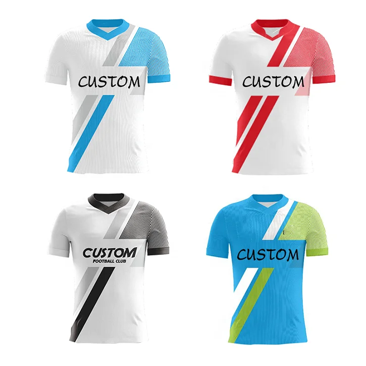 Wholesale Custom Thailand Quality Jersey Football Shirt Sublimation Polyester Cheap Soccer Uniform Set Men Soccer Wear With Logo