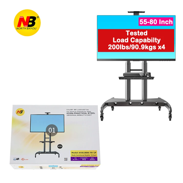  Nb ava1800-70-1p 200lbs ТВ подставка тележка крепление Мобильная для 55 до 80