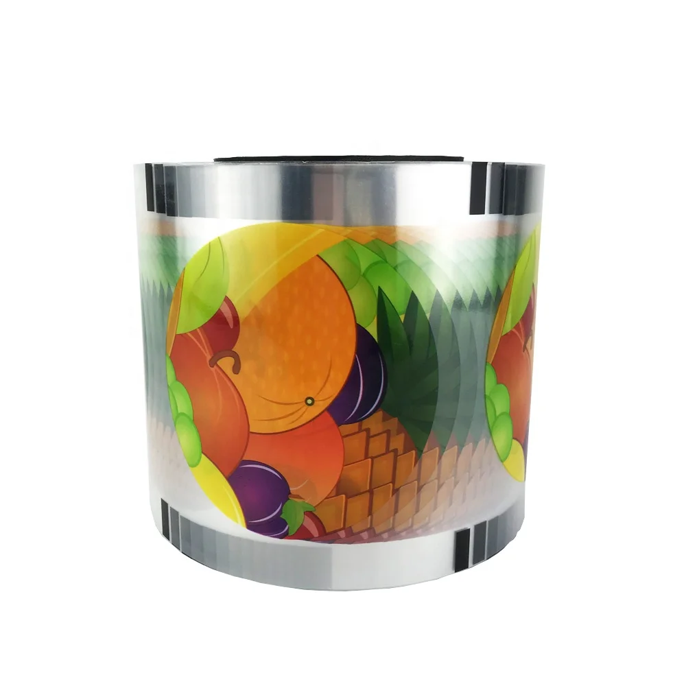 Custom Logo Wholesale Clear Fruit Juice Vegetable PP Cup Packing Food Grade Plastic Cup Sealing Film Roll