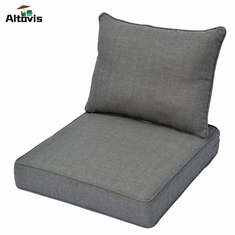 Wholesale waterproof outdoor courtyard balcony chair pillow cushion set durable sectional sofa seat cushion
