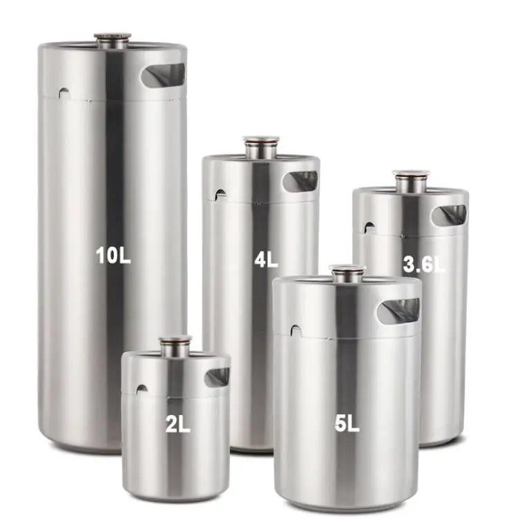 2/3.6/4/5/10 L Stainless Steel Mini Keg Tap Dispenser for Craft Beer Dispenser System Home Brew Beer Growler Spear