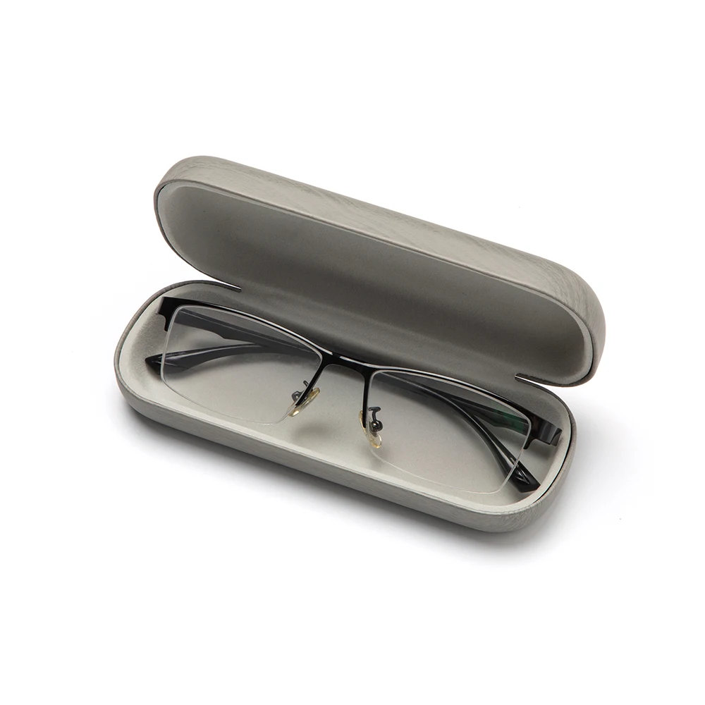 Personalized Wooden PU Leather Metal Box For Kids Custom Print Logo Small Eye Glasses Hard Reading Glass Case