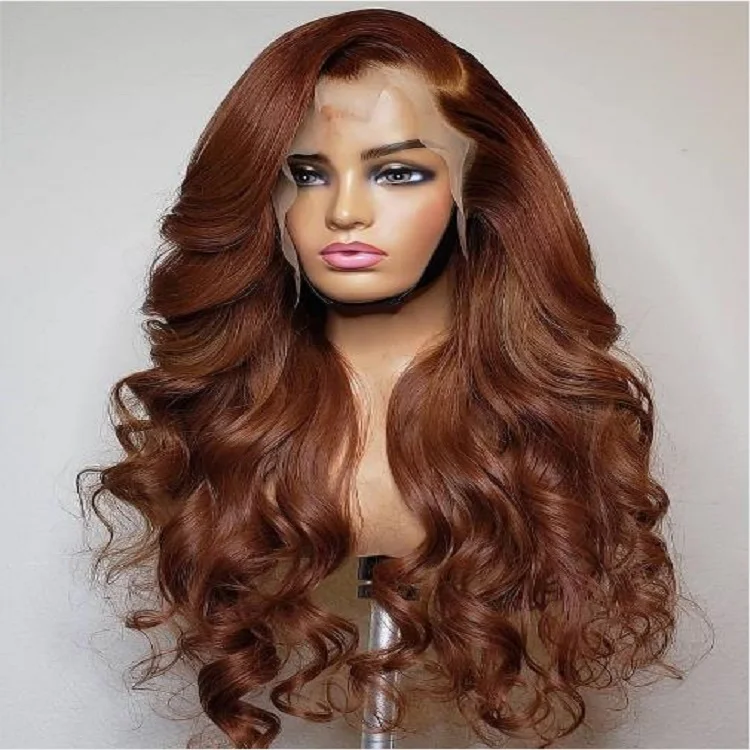 Ombre Brown Hair Wig Long Human Hair Wigs 613 Highlight Color Body Wave Transparent Remy Lace Front Wigs Virgin 150 Density