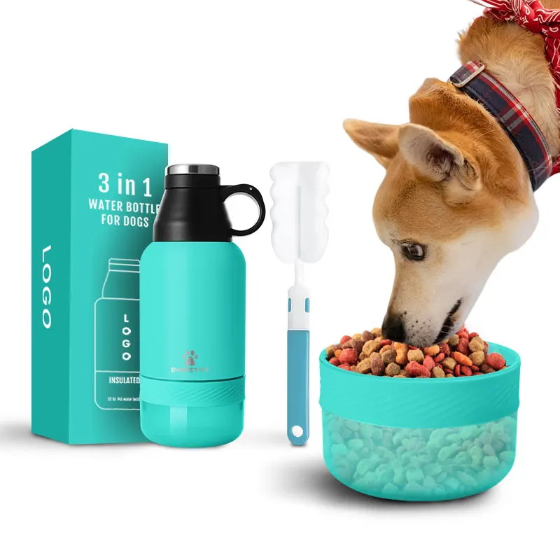 NEW Portable Dog Water Bottle For Small Large Dogs Bowl Outdoor Walking Puppy Pet Travel Water Bottle with Drinking Feeder Bowl