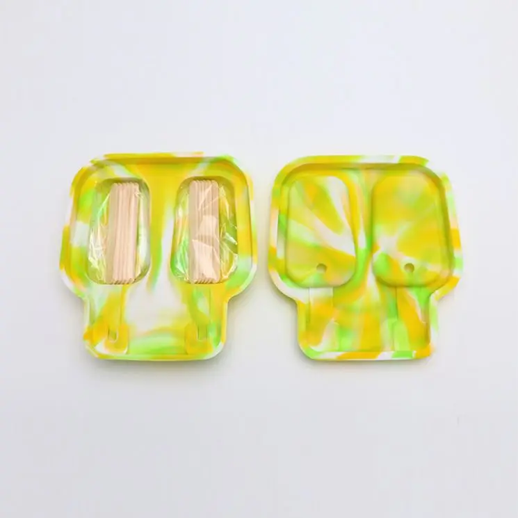 Silicone 2 Cavity Silicon Resin Mould Diy Ice Cream Molds With Stick Wood