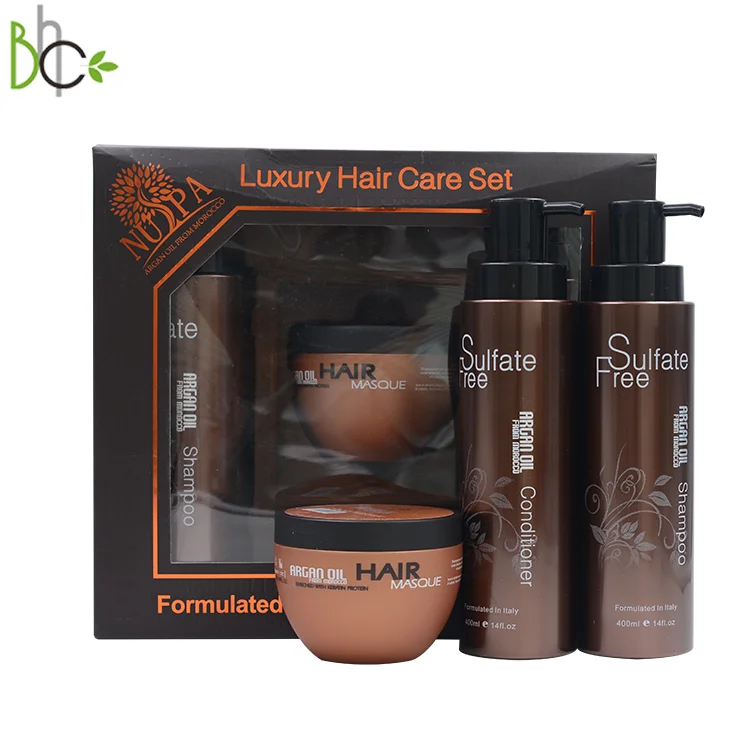 Оптовая продажа продукты для ухода за волосами без сульфата арганового масла органический Кератиновый шампунь и Кондиционер