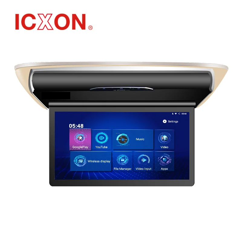 Android LCD ceiling mount 15.6' Motorized USB WIFI car monitor