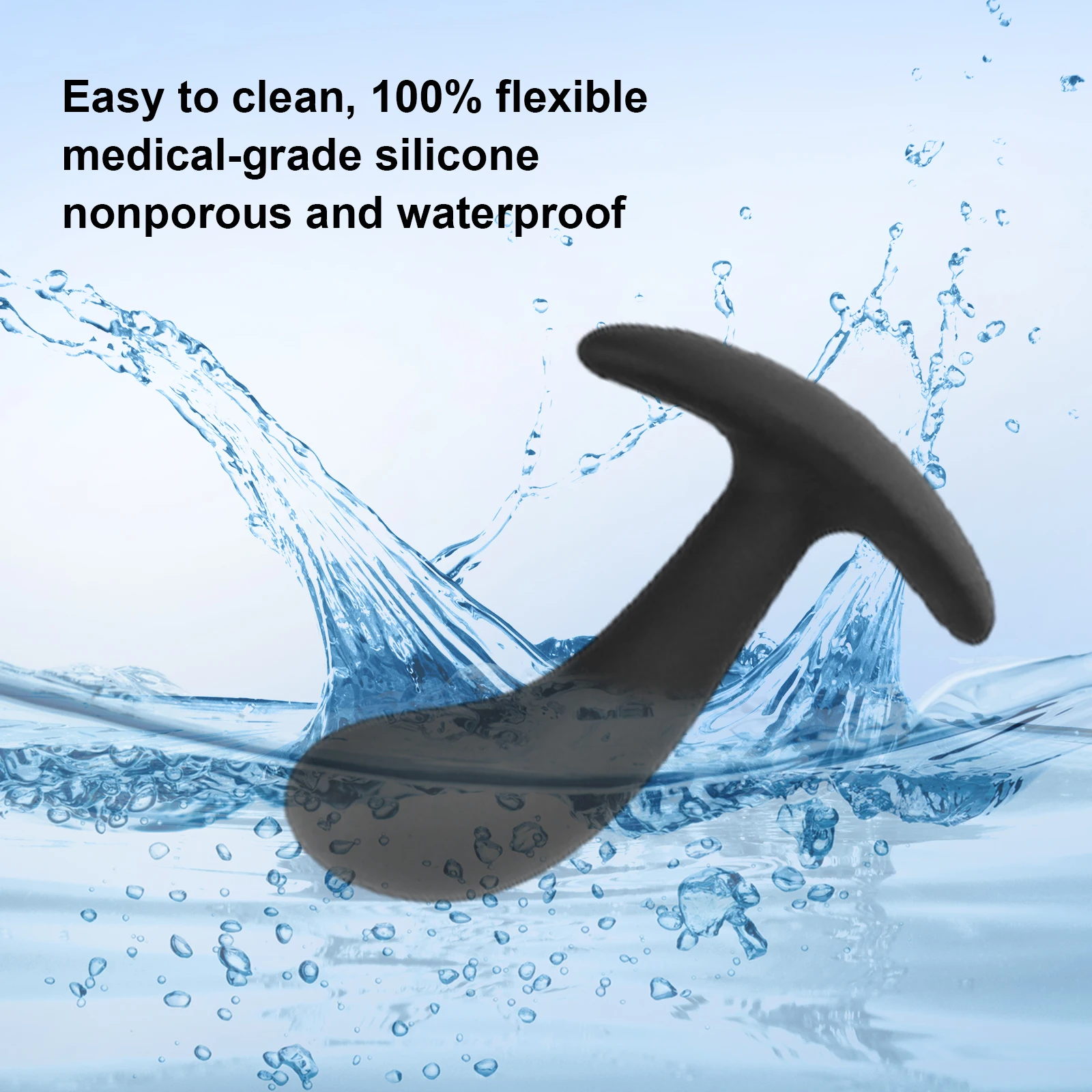 Sexbay Factory newly designed medical silicone anal plug with curved elbow handheld in three sizes customizable  men and women