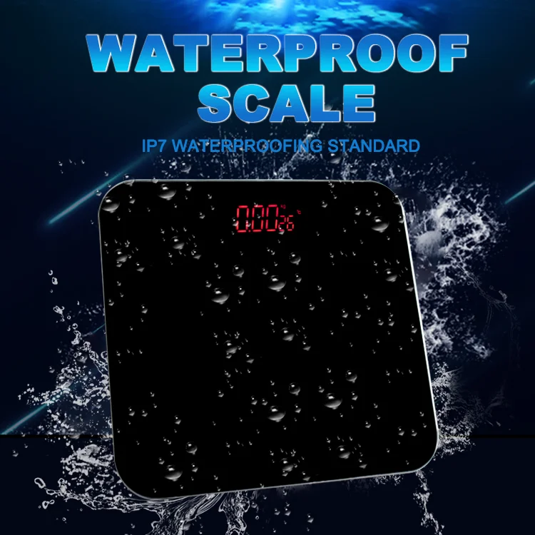 2020 IP7 180Kg Portable Electronic Weighing Body Weight Bathroom waterproof Digital Scales