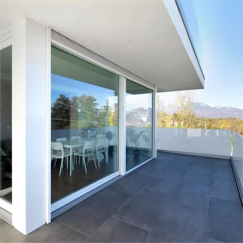 European design patio sliding glass door DIMEX UPVC vinyl windows and doors manufacturer plastic sliding doors for balcony
