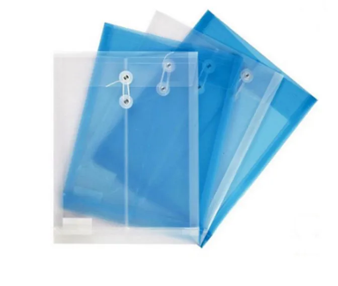 A4 Waterproof Document Envelope Folder Plastic Wallets Snap Button Closure File Bag