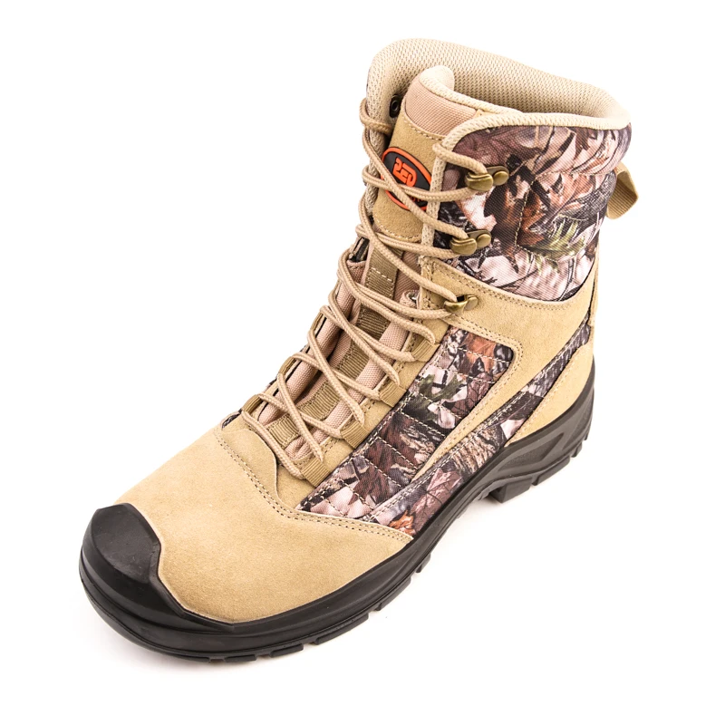 man camo work shoes with metal toe  tactical fancy safety shoes activity  high ankle safety shoes