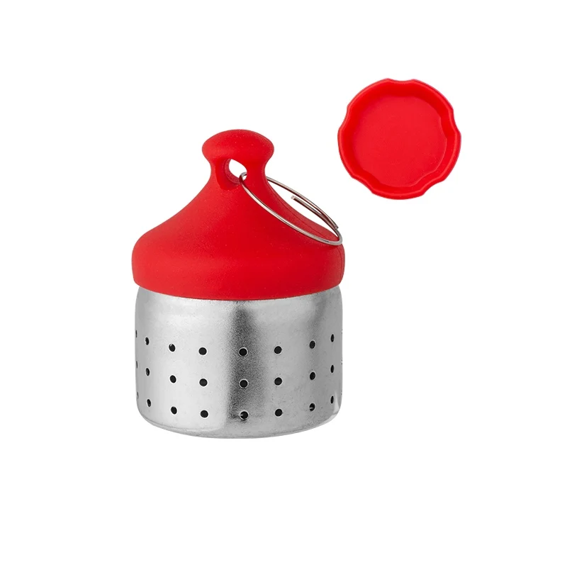 Yanghao Extra Fine Mesh Tea Infuser with Drip Tray,Stainless Steel Fine Mesh Tea Cup with BPA-Free Silicone Lid - Perfect Tea