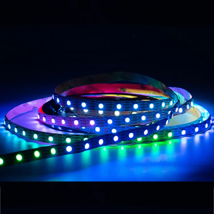 Shenzhen Manufacturer Factory Price Double Row Dc12v Dc5v Smd5050 60leds/m Smart Strip Lights For Outdoor & Indoor Lighting