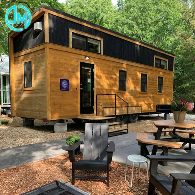 steel prefab tiny caravan trailer house factory direct made in China