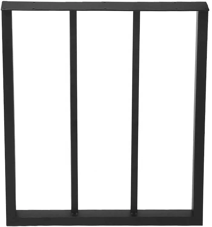 Amazon Hot Sale Black Trapezoid Metal Coffee Table Legs Heavy Duty Furniture Legs