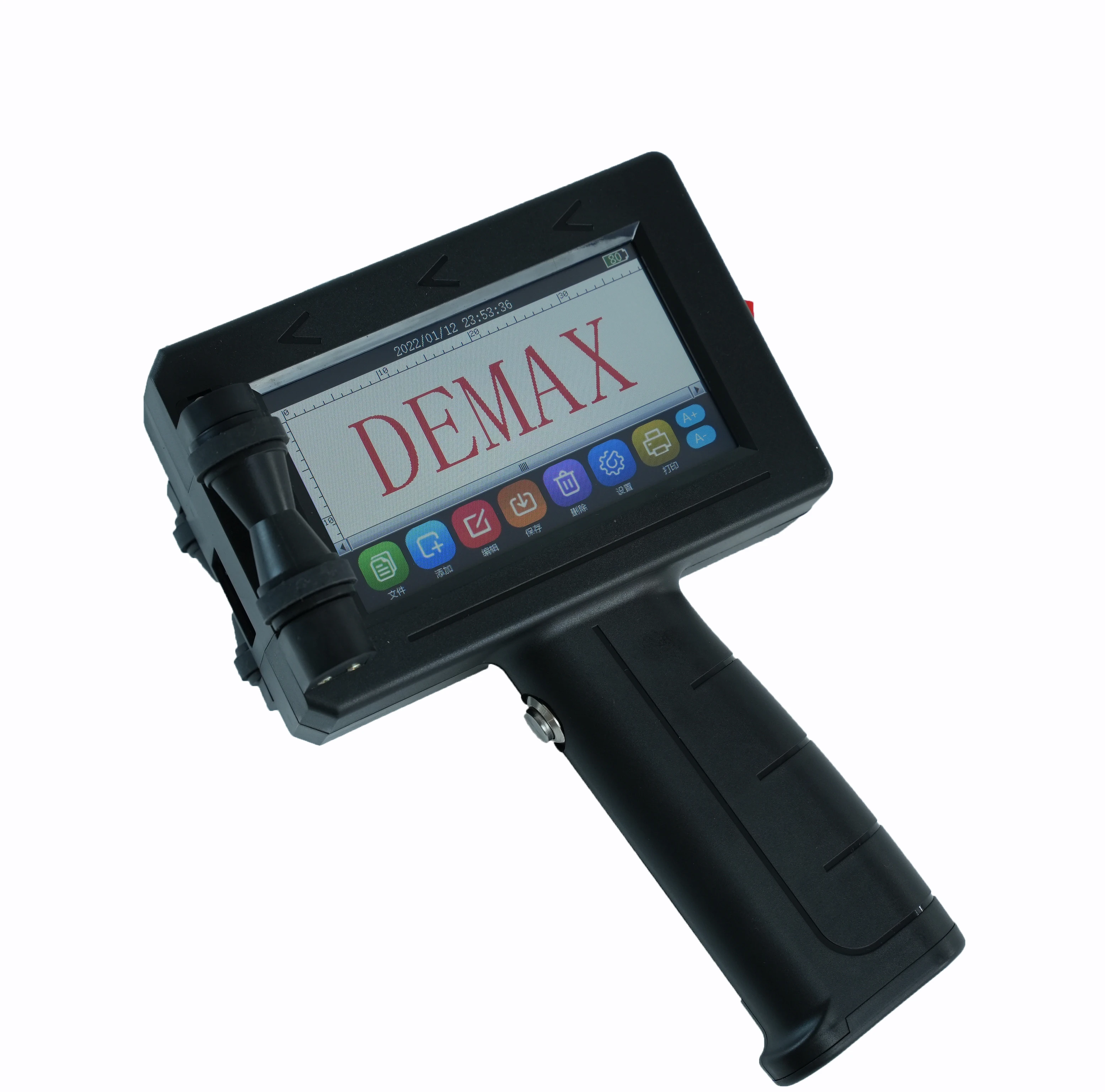 English Small Digital Label Printing Machine Automatic Label Printer Sticker Machine Hand Held Inkjet Printer