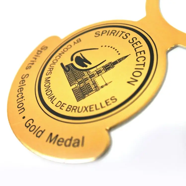 Company logo Image printed on wine bottle neck paper hang tags