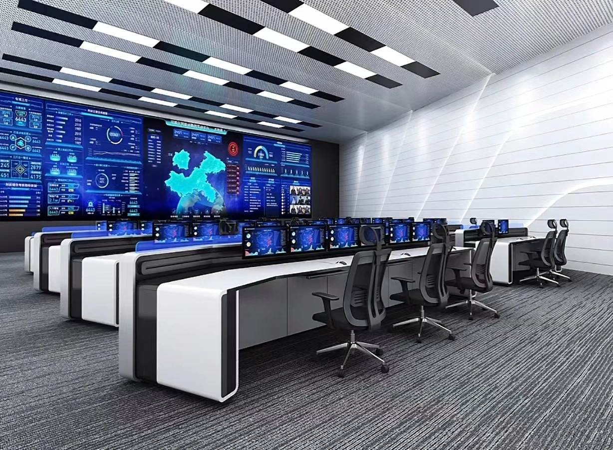High cost performance Security Control Room Consoles Operator Console Desk CCTV Control Room Furniture