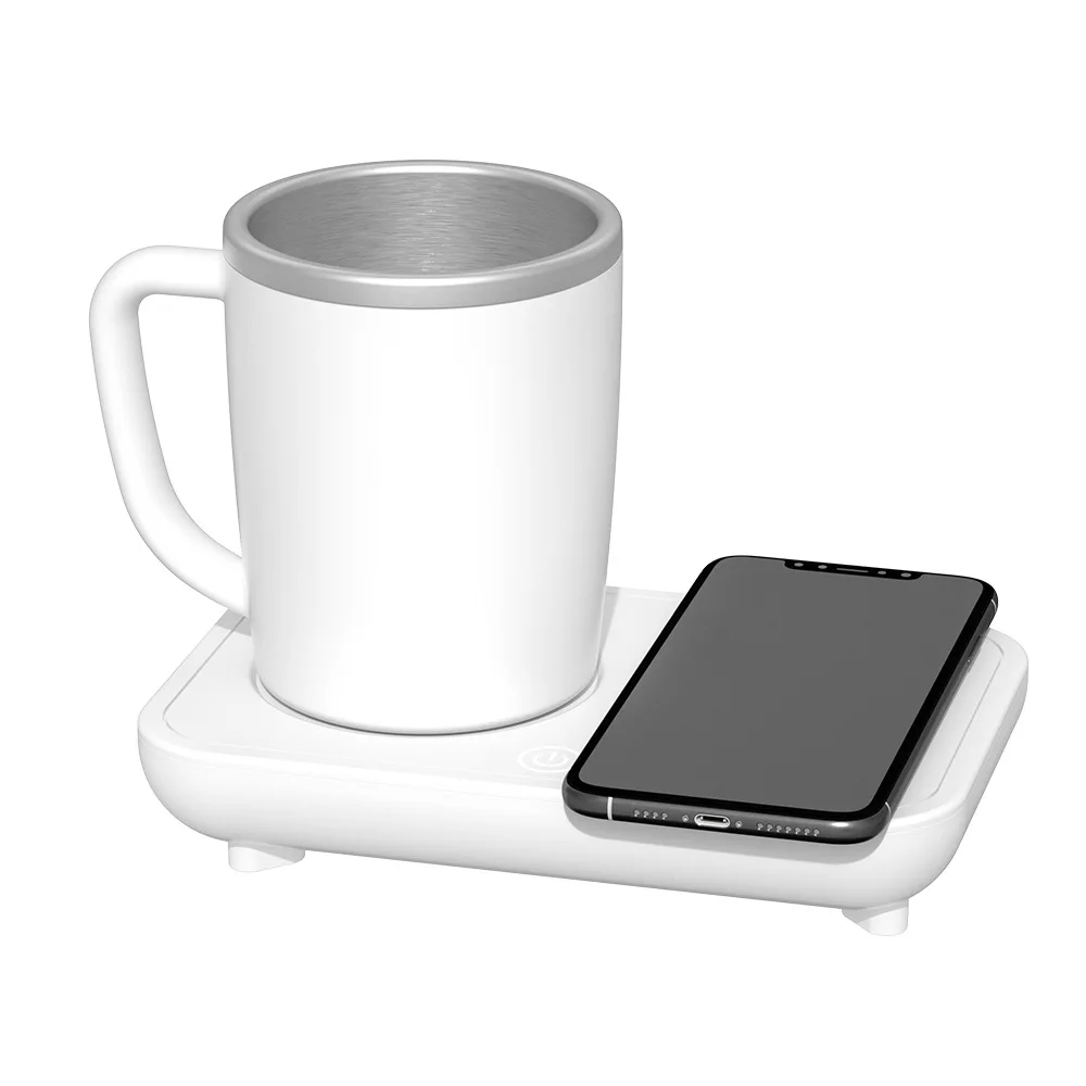 2 in 1 coffee mug warmer with wireless charger  Refrigeration/Heating Temperature Control wireless coffee Cup Charger