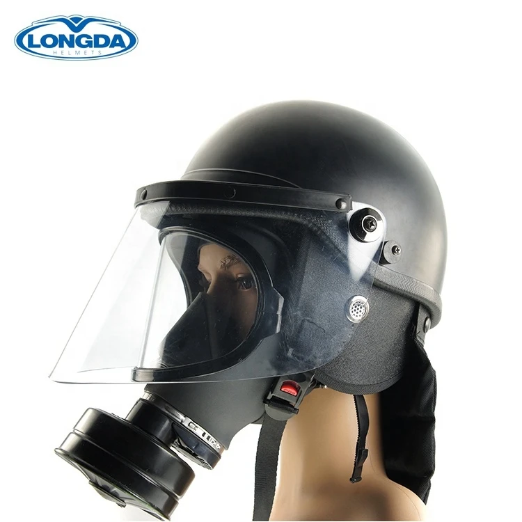 Профессиональный Черный Противоугонный шлем полицейский шлем с противоугонной маской