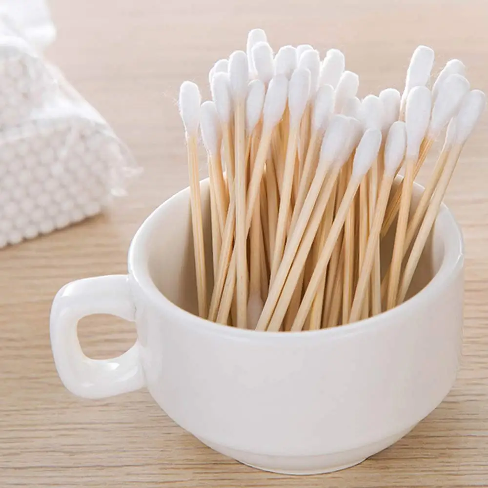 sterile cotton bud High Quality Medical Swabs 6' Long Wood Handle Sturdy Cotton Applicator Swab Q-tip