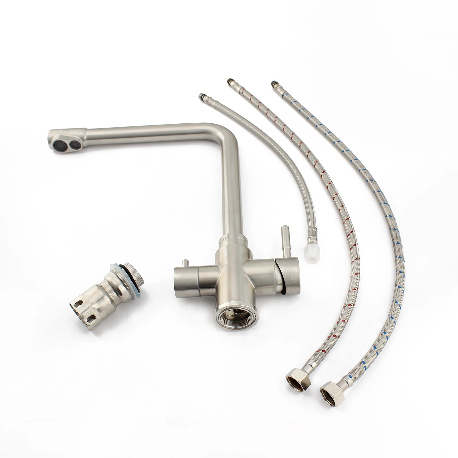 High Quality hot selling Stainless Steel 304 Mixer 3 way water Tap Hot Cold Purified Water Taps home products Kitchen Faucets