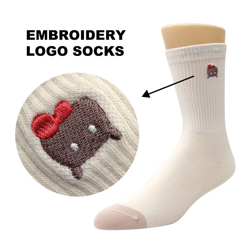 Custom LOGO High Quality Cotton Women Jacquard Dress Socks Unisex Colorful Festival Crazy Men Crew Happy Funny Socks