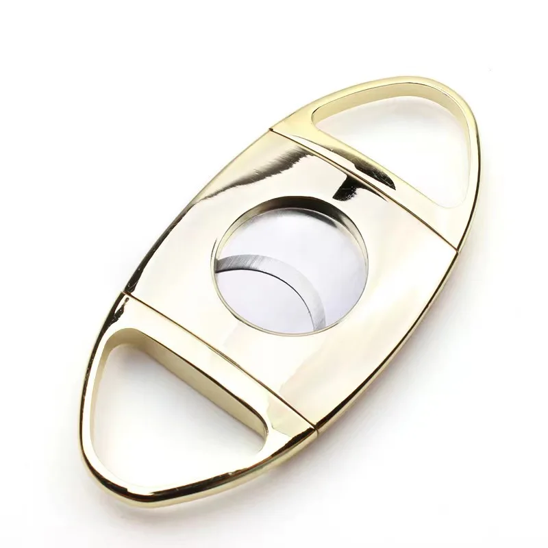 Accessories Stainless Steel Cigar Cutters Double Blade Luxury Cigar Cutter Knife Custom  V Cut Cigar Scissors Cutter Gift Sets