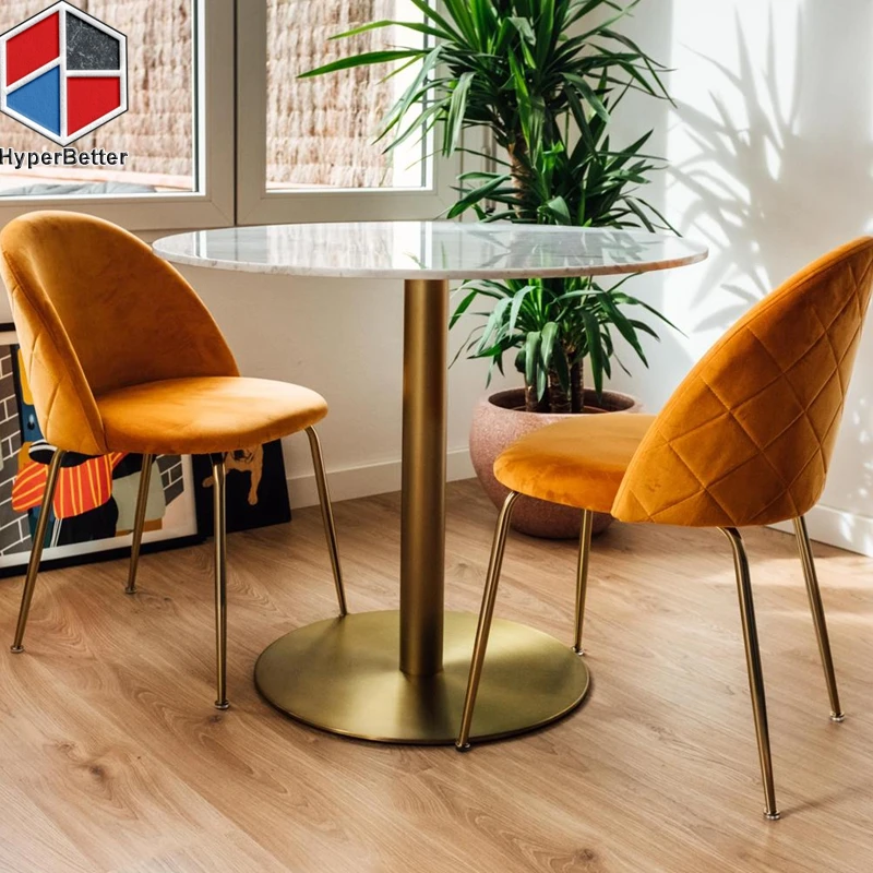 Оптовая продажа напрямую с фабрики 2 местный круглый белый мраморный обеденный стол и стулья