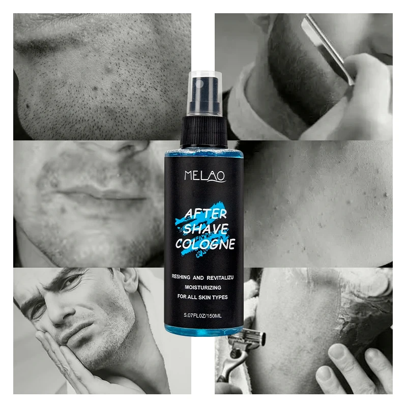 MELAO Cologne Aftershave Relieve Dry Shaving Pain Beard Calm Skin Care Men After Shave Cologne Liquid Shaving Spray