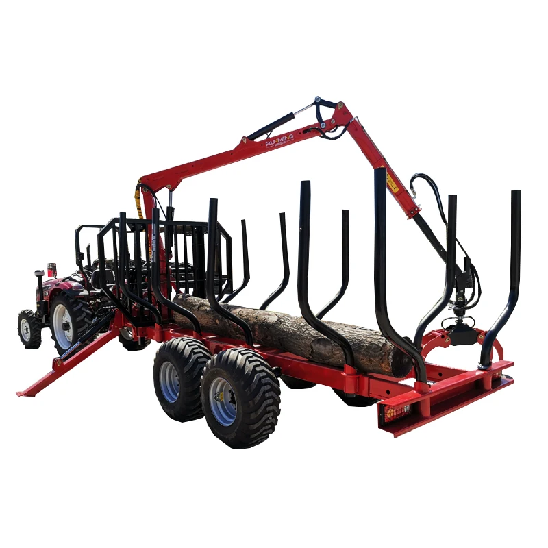 1.5 Ton Factory Price  log crane trailer  timber loaders trailer log trailer grapple for truck