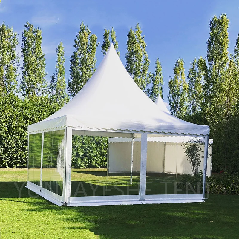 Hot sale 4x4 high peak  3 X 3M Pagoda Tent Canopy Gazebo Aluminum Frame For Trade Show Beach Party Peak event tent
