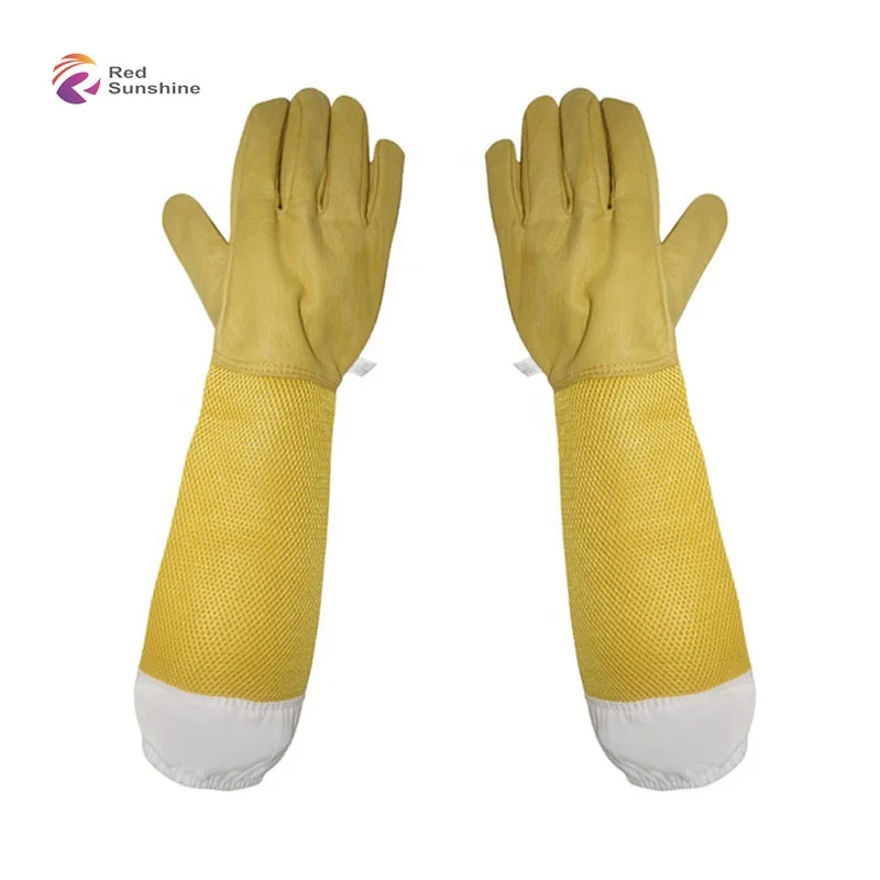 Goatskin beekeeping gloves/beekeeping gloves leather bee hives gloves beekeeper