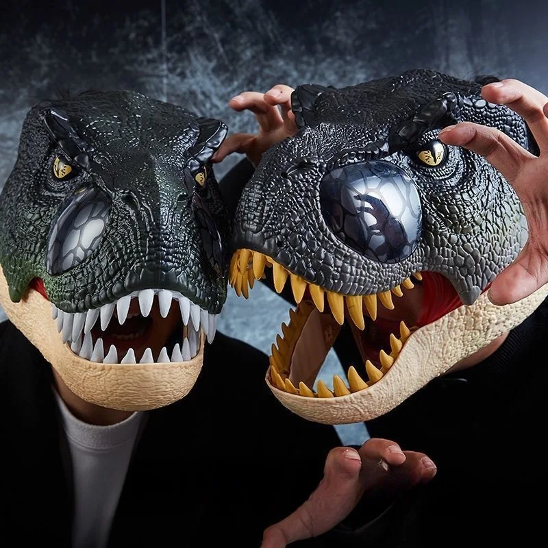 Factory New Full Face Realistic Scary Dinosaur Head Mask Masquerade Cosplay Animal Facial Party Mask for Funny Masks Category