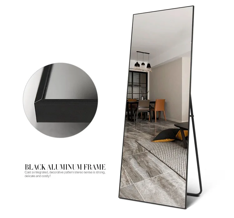 Rectangle PS Framed High Quality Silver Mirror Home Decorative Silver Mirror for Hotel Bedroom Use Polished Mirror Surface