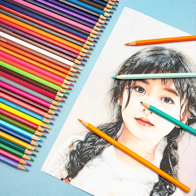 Oem Pattern  60 Colors Pencil School Stationery Set Children Art Watercolor Pencil Set for School Supplier