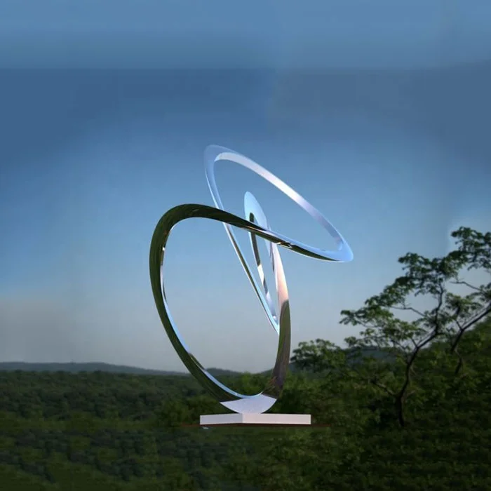 Famous artist design outdoor amazing modern endless curved NO 5 sculpture for sale D&Z