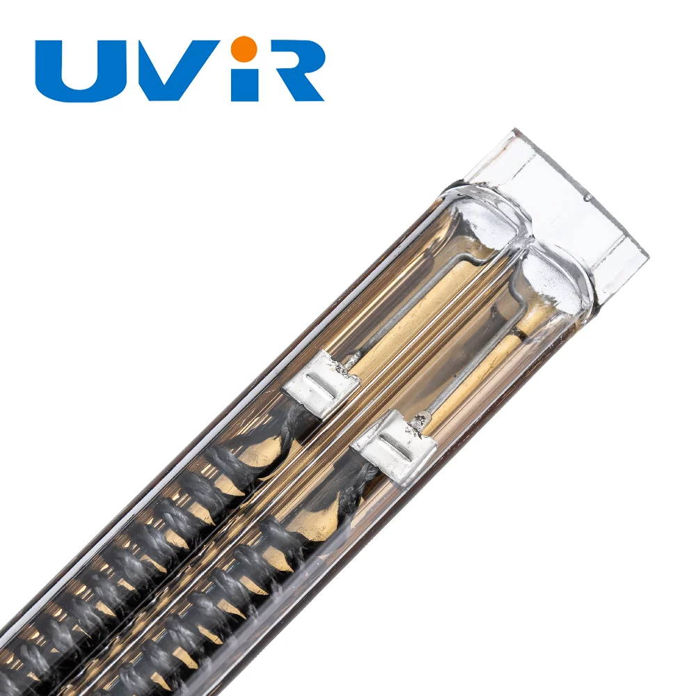 B Type Twin Tube 400V 7800W carbon Infrared Heating Lamp for Industrial heating