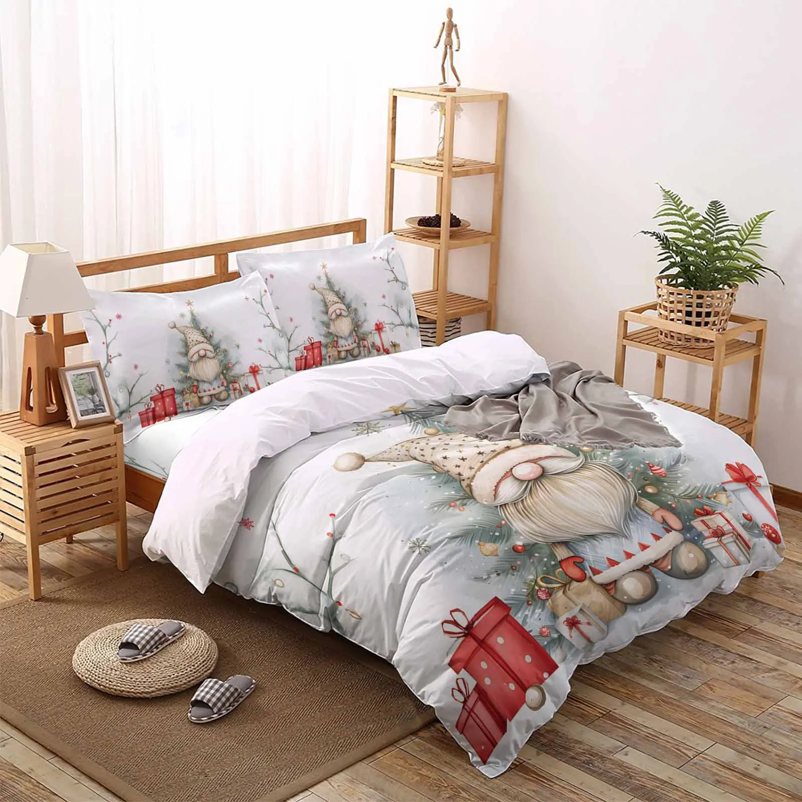 Christmas Gift Designer Soft Polyester Bed 4 Pieces Quilt Bedding Set Wholesale Custom Printed Comforter Bed Sheets Set