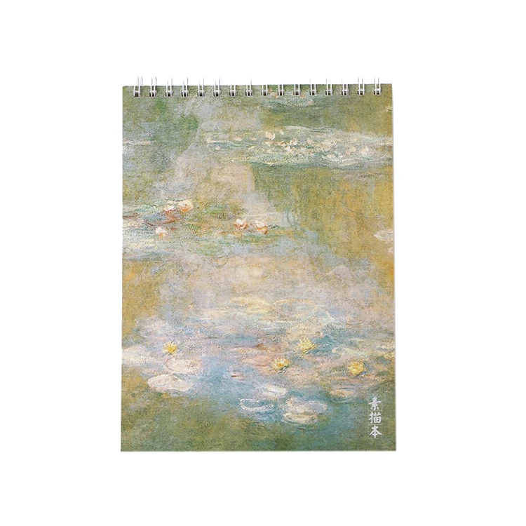 Custom print hard cover A4 blank drawing hand-painted spiral binding sketchbook