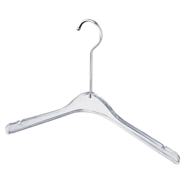 Acrylic Coat Hanger Factory Non-Slip Clear Crystal Hanger Acrylic Acrylic Hangers for Clothes Dresses Shirts Suit Jacket