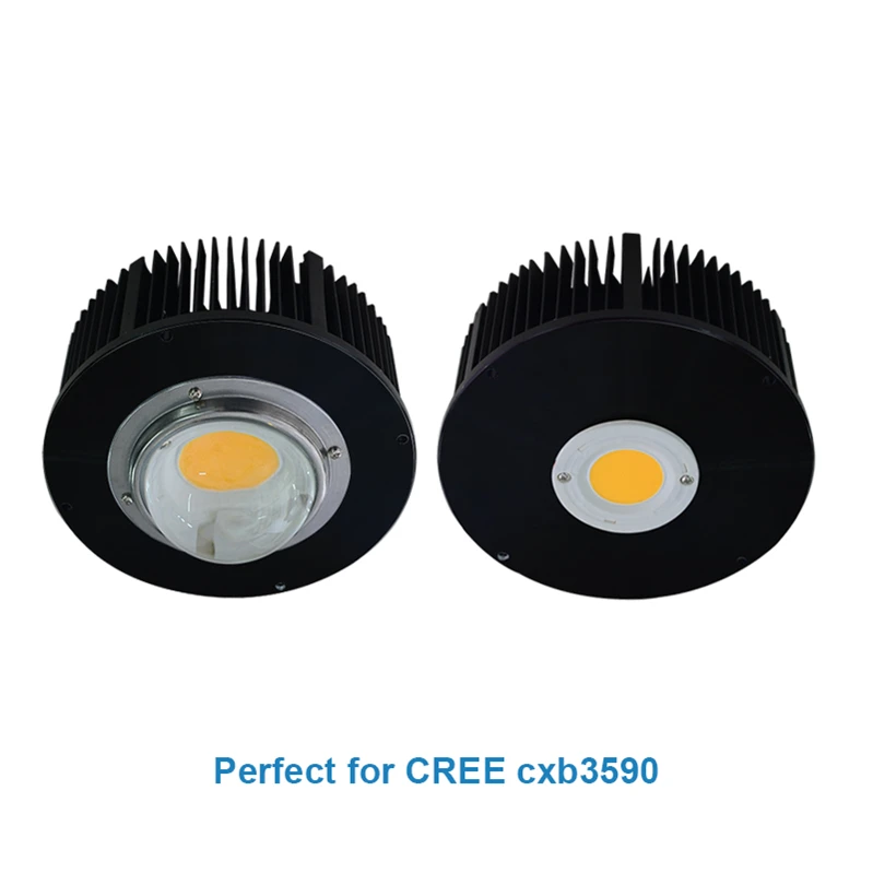 Led High Power Cob Led Light Round Amplifier Heatsink Big Black Aluminum 100 Watt Cob Led Heatsink For Led High Bay