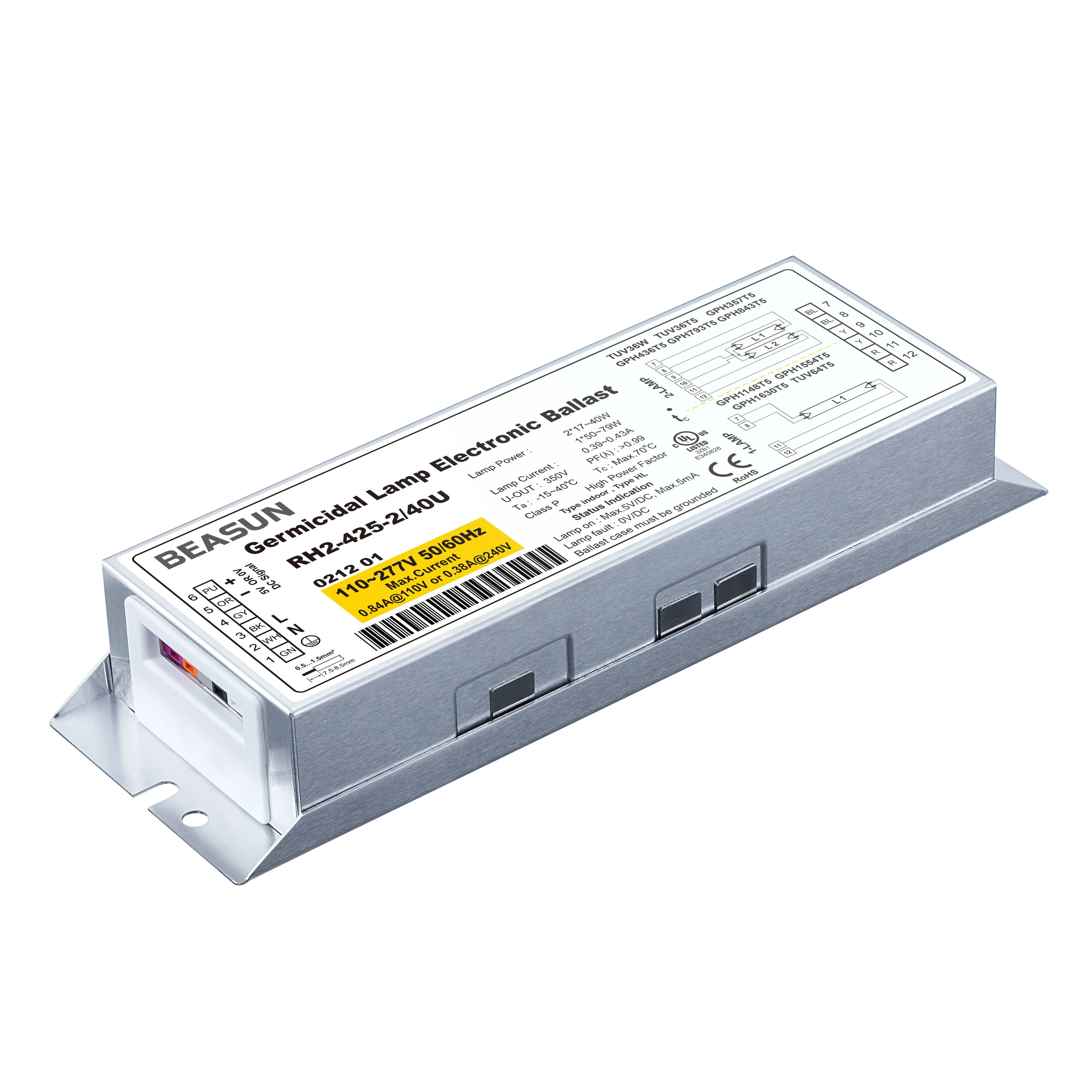 Электронный балластный RH2-425-2 110-277 В/40U для УФ-ламп 2*17 ~ 40 Вт 1*50 ~ 79 Вт УФ-ламп электронные балласты