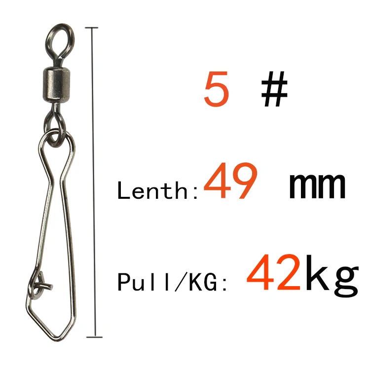 Easy to use quick tool free  Fishing swivels with Hooked Snaps