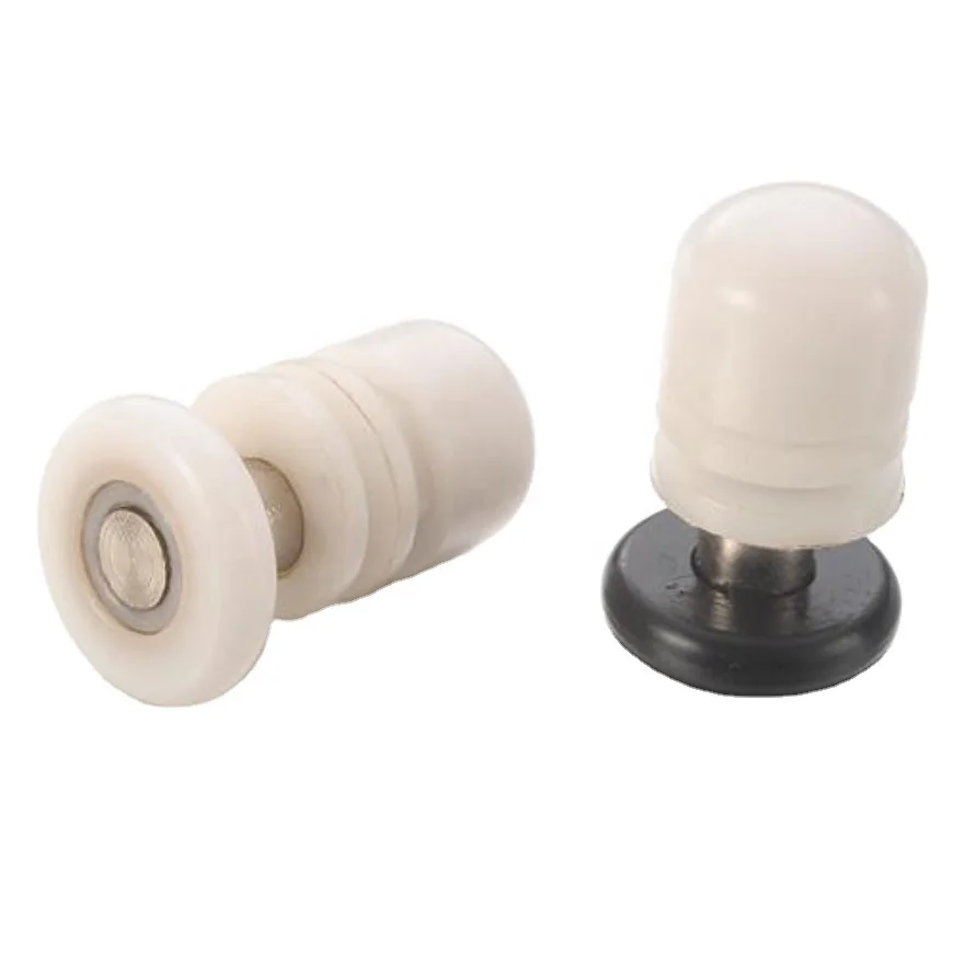 Plastic shower door rollers stainless steel bearing POM covered wheel