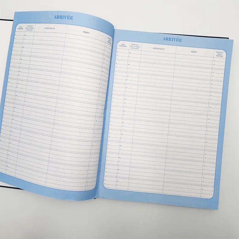 Depart Arrivee Notebook Recording notebook Hard Cover Register Transmission