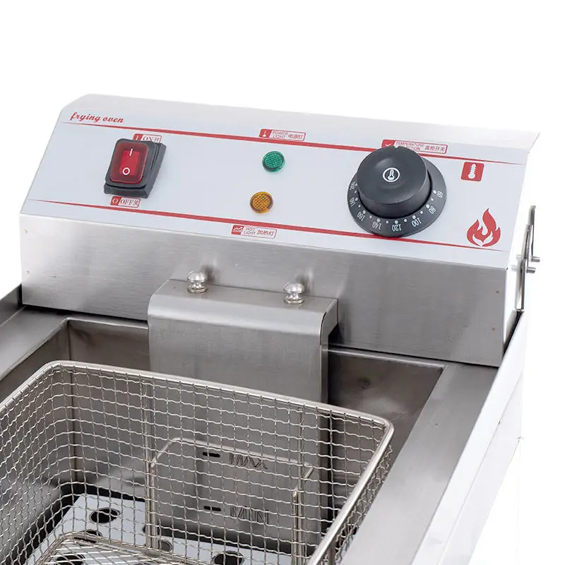 Electric Deep Fryer Industrial Deep Fryer with Removable Baskets and Temperature Limiter Food Grade Stainless Steel commercial